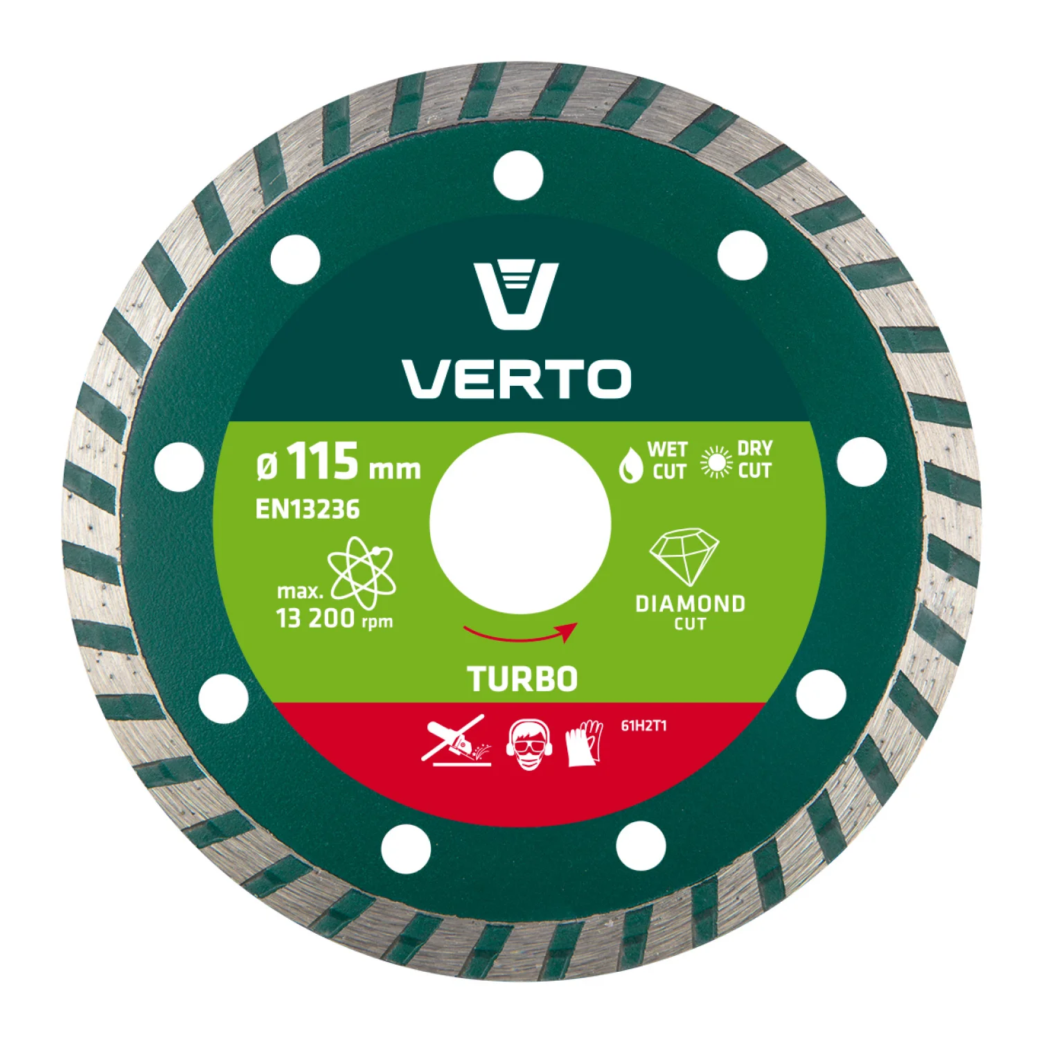 VERTO Gyémánt vágókorong 115mm turbo