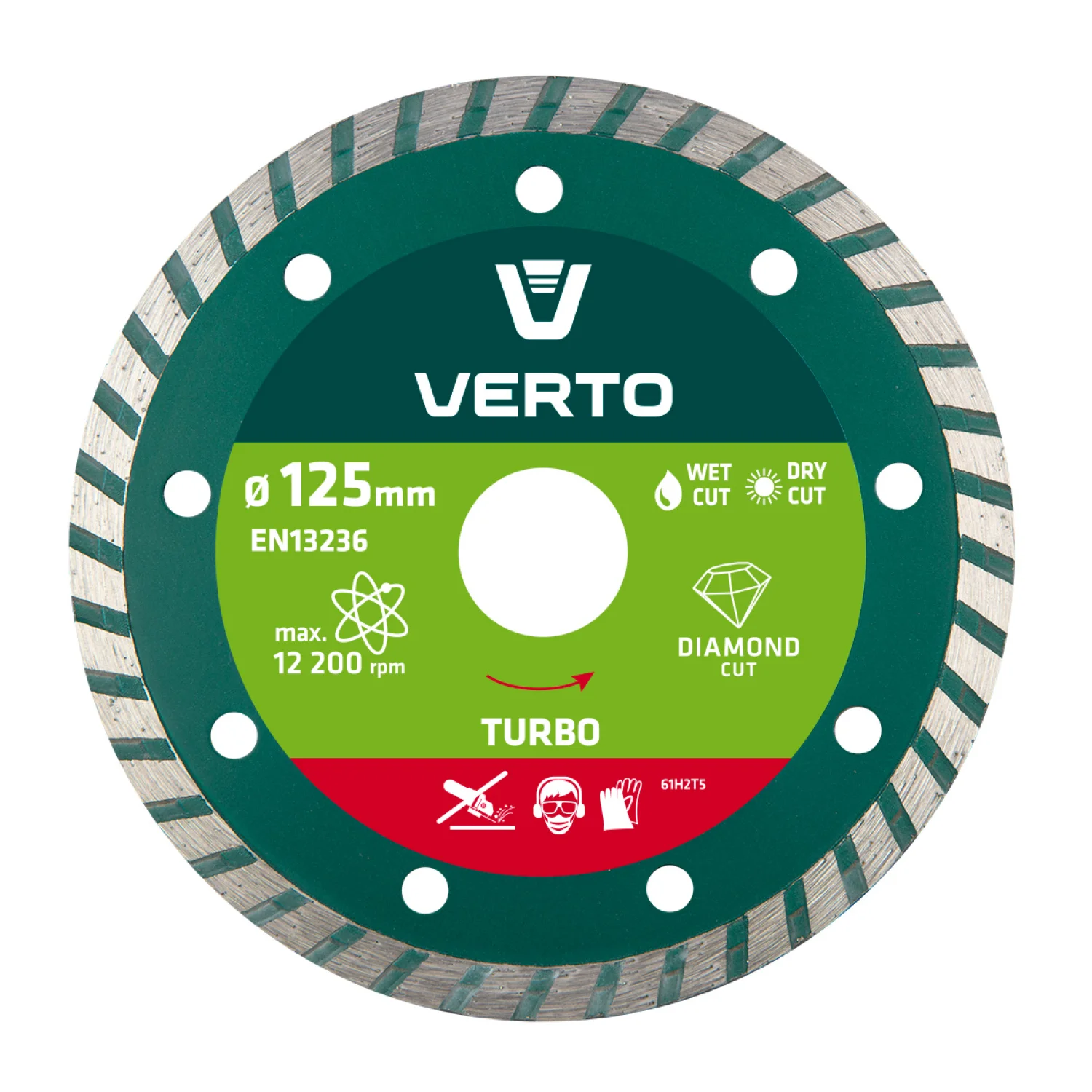 VERTO Gyémánt vágókorong 125mm turbo