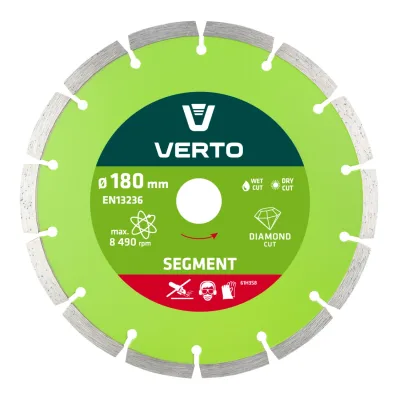 VERTO Gyémánt vágókorong 180mm szegmentált