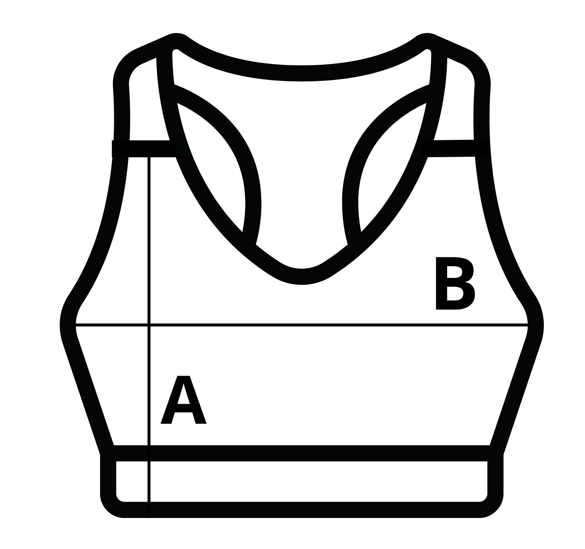 Just Cool Női keresztezett hátú crop top mérési pontjai